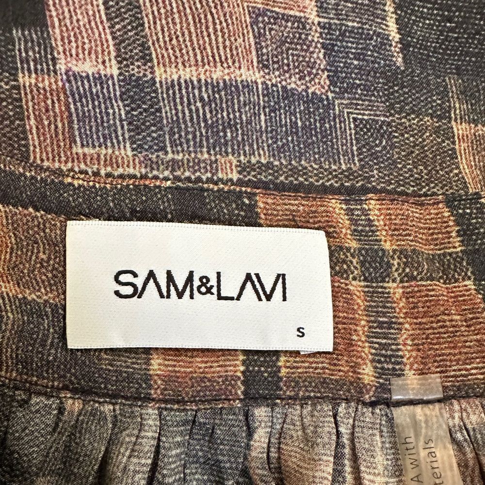 Anthropologie Sam & Lavi Maxi Skirt Patchwork Plaid Print Size S - Picture 5 of 8